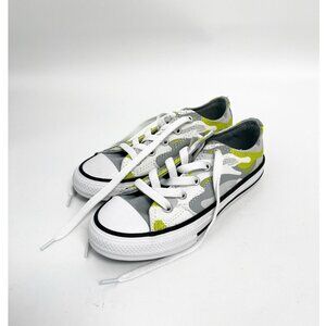 Converse Kids Chuck Taylor All Star Camo Ox White/Ash Stone/Lime Twist Sz 13 New